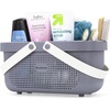 image:imageBrookstone Modern Large Portable Shower Caddy with Soft Silicone Carrying Handle Bathroom Organizer Basket Plastic Bath Tote and Shower Organizer Quick Dry Drainage Holes BPA Free WhiteGray  Charcoal