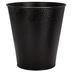 image:imageBROOKSTONE Decorative Metallic Bronze Waste Basket Trash Can  Stylish and Functional Addition to Any RoomBlack