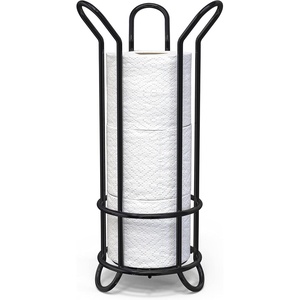 image:imageBROOKSTONE Rose Gold Toilet Paper Holder Freestanding Bathroom Tissue Organizer Minimalistic Storage Solution Stylish Design Holds MEGA RollsBlack Minimal