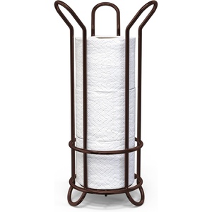 image:imageBROOKSTONE Rose Gold Toilet Paper Holder Freestanding Bathroom Tissue Organizer Minimalistic Storage Solution Stylish Design Holds MEGA RollsBronze Minimal