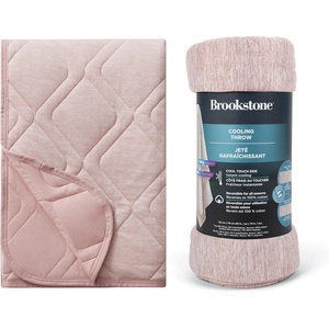 image:imageBrookstone Cooling Comfort Throw Blanket Oversized Faded DenimRose Smoke