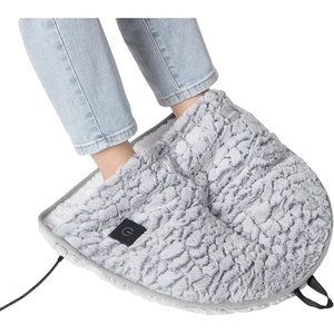 image:imageBrookstone Electric Foot Warmer with 4 Heat Settings Sherpa LinedLuxe  Grey