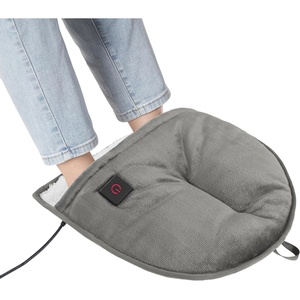 image:imageBrookstone Electric Foot Warmer with 4 Heat Settings Sherpa LinedRegular  Charcoal
