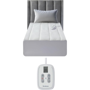 image:imageBrookstone Matelasse Knit Heated Mattress Pad Twin WhiteWhite