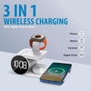 image:imageBrookstone 4in1 Wireless Charging Station Stylish  Compatible for iPhone 15141312 Pro Max Series All iWatch Series Compatible with Airpods 32 Pro Wireless Charging Station with Clock