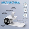 image:imageBrookstone 4in1 Wireless Charging Station Stylish  Compatible for iPhone 15141312 Pro Max Series All iWatch Series Compatible with Airpods 32 Pro Wireless Charging Station with Clock