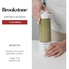 image:imageBrookstone 500mL Compact Portable Blender with Additional Lid for OntheGo Convenience  Personal Blender Perfect for Shakes Smoothies Food Prep and Frozen Blending BPAFree White