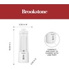 image:imageBrookstone 500mL Compact Portable Blender with Additional Lid for OntheGo Convenience  Personal Blender Perfect for Shakes Smoothies Food Prep and Frozen Blending BPAFree White