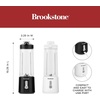 image:imageBrookstone 500mL Portable Blender Combo Pack  Two Additional Lids for OntheGo Convenience  Personal Blender Perfect for Shakes Smoothies Food Prep and Frozen Blending BPAFree Black amp White