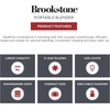 image:imageBrookstone 500mL Portable Blender Combo Pack  Two Additional Lids for OntheGo Convenience  Personal Blender Perfect for Shakes Smoothies Food Prep and Frozen Blending BPAFree Black amp White