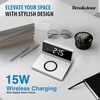 image:imageBrookstone Desk LED Alarm Clock 15W Wireless Charger for iPhone 15 Pro Max141312 Samsung S23S22S21 and AirPods  Wireless Charger Clock  Phone Charger Clock