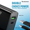 image:imageBrookstone Dual Port Fast Charging Adapter with 1 USB Type C amp 1 USB A 20W Rapid Wall Charger for iPhone Tablet AirPods Android Mobiles Smart Watches  Double Charger Block