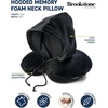 image:imageBrookstone Travel Pillow UShaped Memory Foam Hooded Pillow with SnapBlack