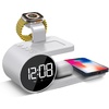 image:imageBrookstone 4in1 Wireless Charging Station Stylish  Compatible for iPhone 15141312 Pro Max Series All iWatch Series Compatible with Airpods 32 Pro Wireless Charging Station with Clock