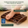 image:imageBrookstone Foot Massager Roller Plantar Fasciitis Pain Relief  Wooden Under Desk Feet Massage  Dual Manual Heel Massagers  Wood Rolling Acupressure Tool with Reflexology Guide  Gift for Men WomenWalnut