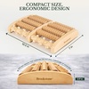 image:imageBrookstone Foot Massager Roller Plantar Fasciitis Pain Relief  Wooden Under Desk Feet Massage  Dual Manual Heel Massagers  Wood Rolling Acupressure Tool with Reflexology Guide  Gift for Men WomenOak