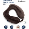image:imageBrookstone Neck Travel Pillow Lightweight Contoured Memory Foam SupportVelvet Brown