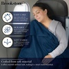 image:imageBrookstone Travel Blanket 2in1 Soft Throw with Carrying PouchBlue