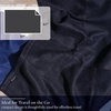 image:imageBrookstone Travel Blanket Fleece Throw with Foot Pocket CompactBlack Foot Pocket