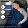 image:imageBrookstone Travel Blanket Fleece Throw with Foot Pocket CompactBlue Foot Pocket