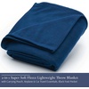 image:imageBrookstone Travel Blanket Fleece Throw with Foot Pocket CompactBlue Foot Pocket