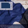 image:imageBrookstone Travel Blanket Fleece Throw with Foot Pocket CompactBlue Foot Pocket