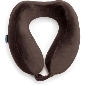 image:imageBrookstone Neck Travel Pillow Lightweight Contoured Memory Foam SupportVelvet Brown