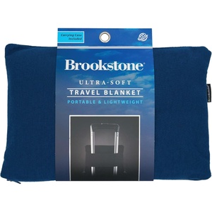image:imageBrookstone Travel Blanket 2in1 Soft Throw with Carrying PouchBlue