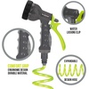 image:imageBrookstone 25 Coil Hose with Multiple Function Nozzle for Gardening Watering Lawns amp Washing Cars Comfort Grip Multiple Function Settings Adjustable Tip 25
