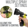 image:imageBrookstone 2Piece Garden Hose Nozzle  Features Adjustable 8Mode Spray Hose Nozzle and Pistol Nozzle for Gardening and Car Wash  Yellow