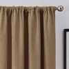 image:imageBrookstone Harvey Mid Century Modern Room Darkening Rod Pocket Window Curtains wLiner for Bedroom Single Panel 50 x 63 GreenCamel