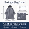 image:imageBrookstone Unisex Rain Ponchos for Adults with Storage Pouch 2 PackGrey