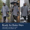 image:imageBrookstone Unisex Rain Ponchos for Adults with Storage Pouch 2 PackGrey