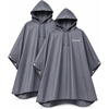 image:imageBrookstone Unisex Rain Ponchos for Adults with Storage Pouch 2 PackGrey