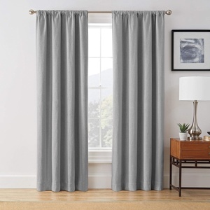 image:imageBrookstone Harvey Mid Century Modern Room Darkening Rod Pocket Window Curtains wLiner for Bedroom Single Panel 50 x 63 GreenWhiteGrey