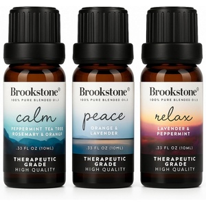 image:imageBrookstone Essential Oil Blends Sleep Collection  Organic Essential Oil Set for Aromatherapy Diffuser Massage Oil and Candle Scents  3Pack 10ml BottlesSleep Collection