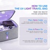 image:imageBrookstone UV Light Bag Portable Sterilizing Bag for Everyday Items Including Smart Phones Masks and Small Gadgets Quick Sterilization