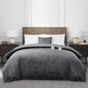 image:imageBrookstone Electric Heated Plush Blanket King 100 x 90 in GrayCharcoal