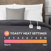 image:imageBrookstone Electric Heated Plush Blanket King 100 x 90 in GrayCharcoal