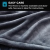 image:imageBrookstone Electric Heated Plush Blanket King 100 x 90 in GrayCharcoal