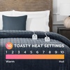 image:imageBrookstone Electric Heated Plush Blanket King 100 x 90 in GrayGray Grid