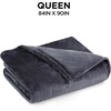 image:imageBrookstone Electric Heated Plush Blanket King 100 x 90 in GrayGrey