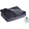 image:imageBrookstone Electric Heated Plush Blanket King 100 x 90 in GrayGrey