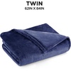 image:imageBrookstone Electric Heated Plush Blanket King 100 x 90 in GrayNavy