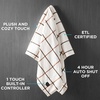 image:imageBrookstone Electric Heated Plush Throw Blanket Ivory WindowpaneHoliday