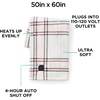image:imageBrookstone Electric Heated Plush Throw Blanket Ivory WindowpaneIvory Windowpane