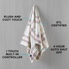 image:imageBrookstone Electric Heated Plush Throw Blanket Ivory WindowpaneIvory Windowpane