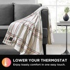 image:imageBrookstone Electric Heated Plush Throw Blanket Ivory WindowpaneIvory Windowpane