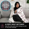 image:imageBrookstone Electric Heated Plush Throw Blanket Ivory WindowpaneIvory Windowpane