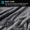 image:imageBrookstone Electric Heated Plush Throw Blanket Ivory WindowpaneLight Charcoal